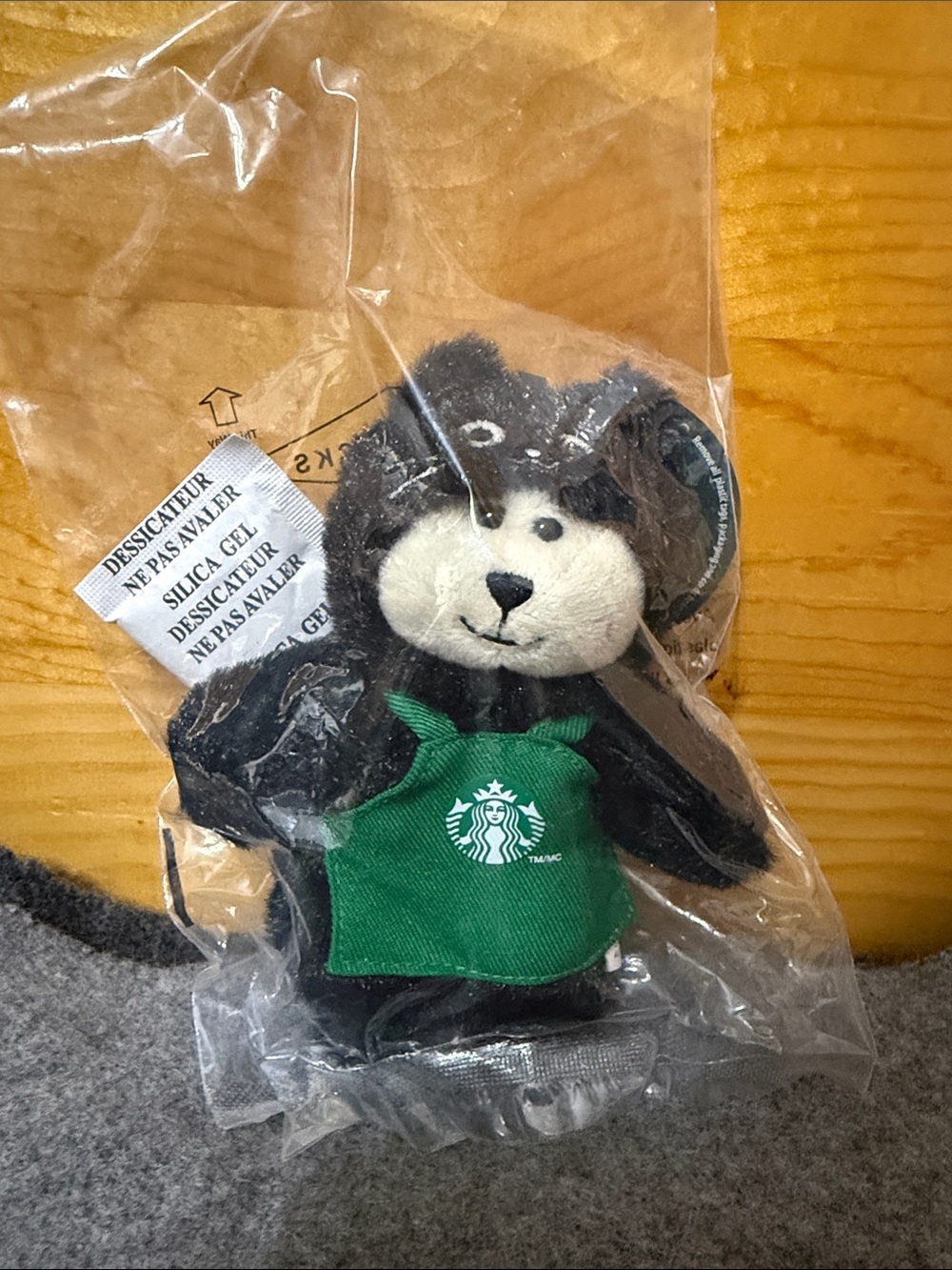 Starbucks Black Bear Plush with Green Apron